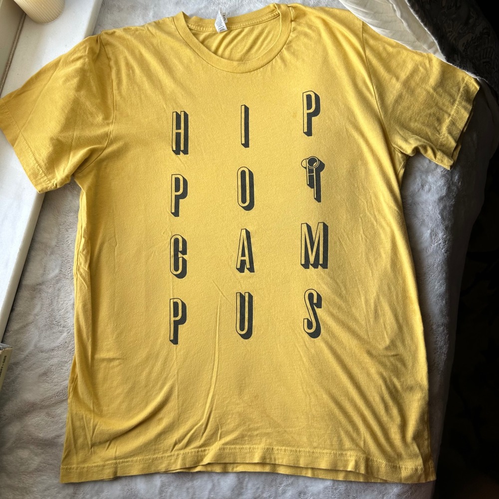 Indie Yellow Unisex HIPPO CAMPUS Official Merch Band Tee Concert Shirt